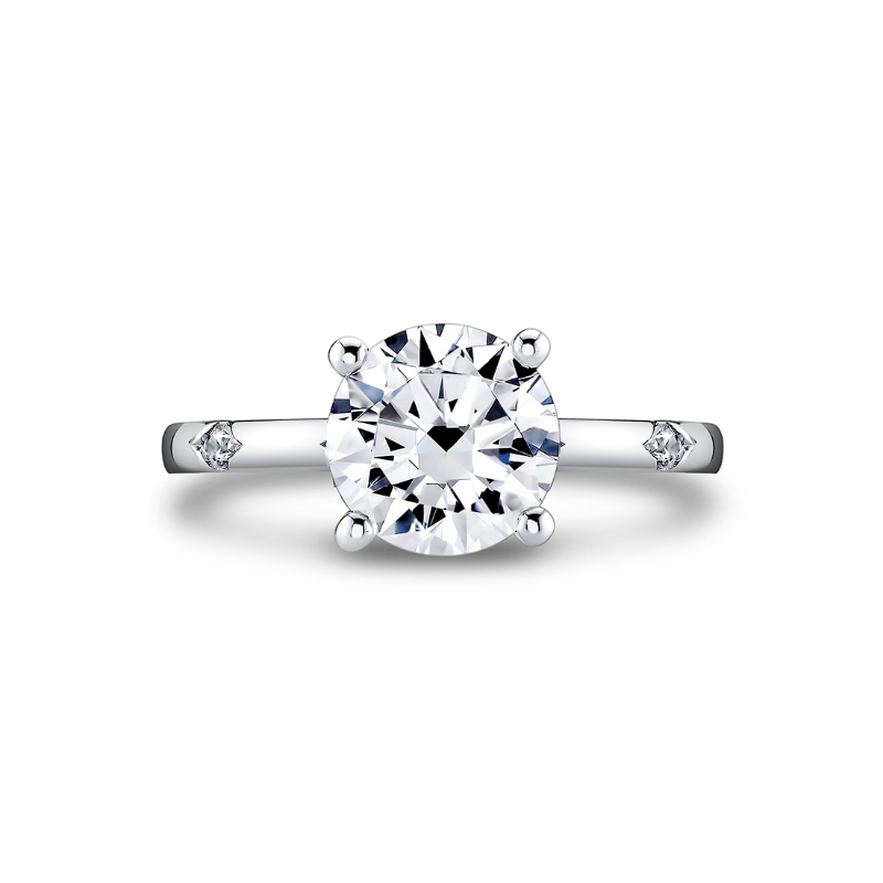 Iconelle Two Tone Shell Flush Set Engagement Ring - Anya