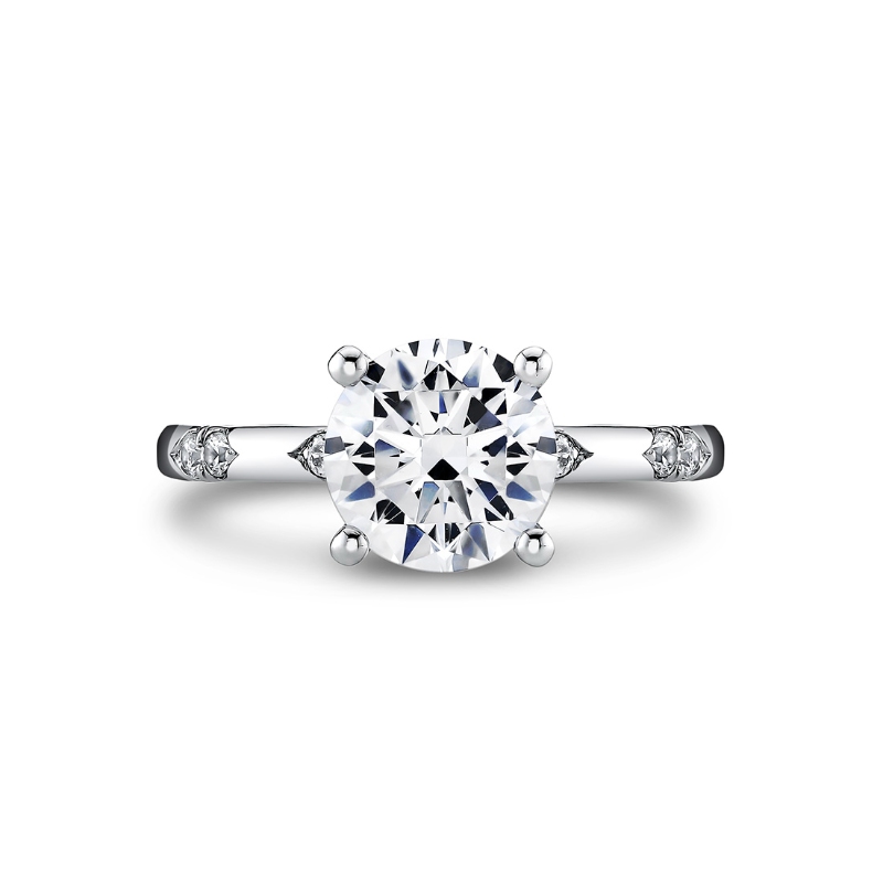Iconelle Two Tone Shell Flush Set Engagement Ring - Indie