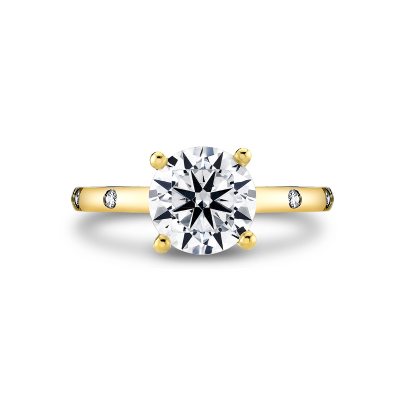 Iconelle Flush Set Round Engagement Ring - Sedona