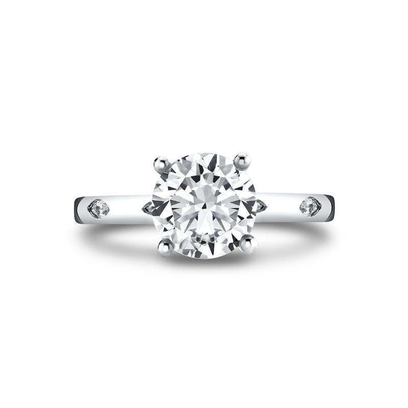 Iconelle Flush Set Marquise Two Tone Engagement Ring - Lydia