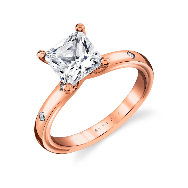 Iconelle Flush Set Princess Engagement Ring - Elizabeth