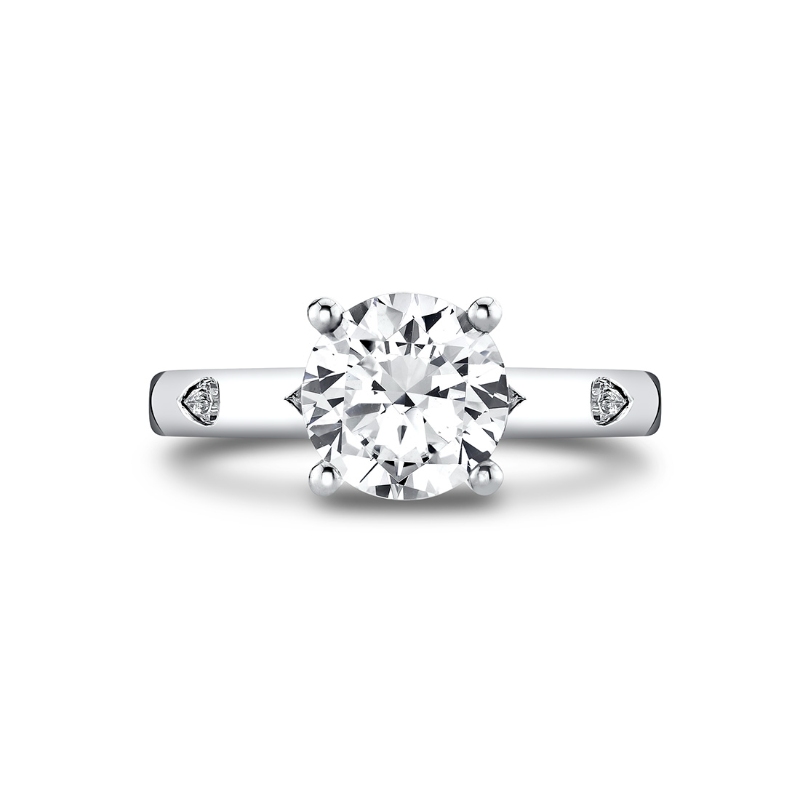 Iconelle Two Tone Flush Set Pear Engagement Ring - Drew