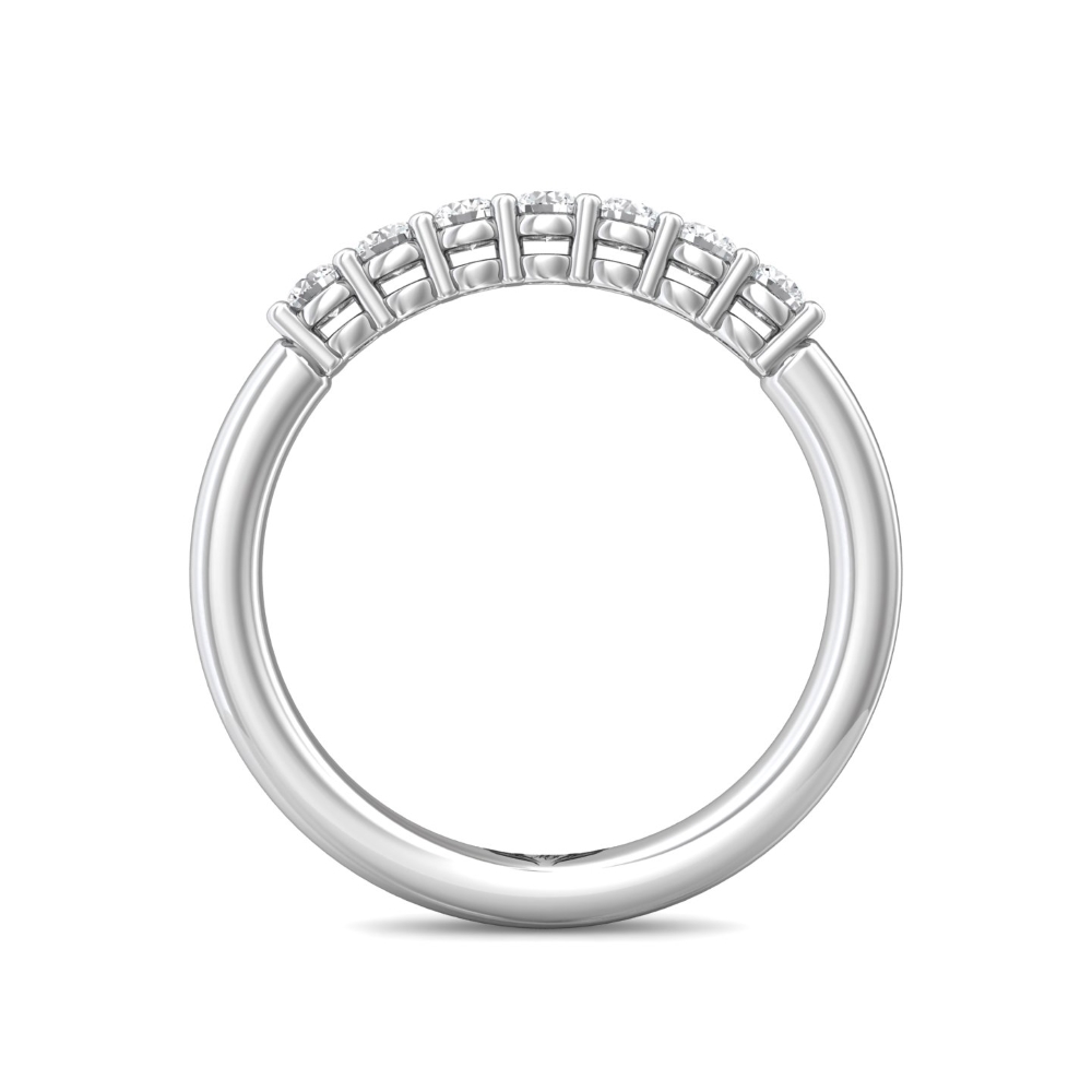 18K White Gold Wedding Band