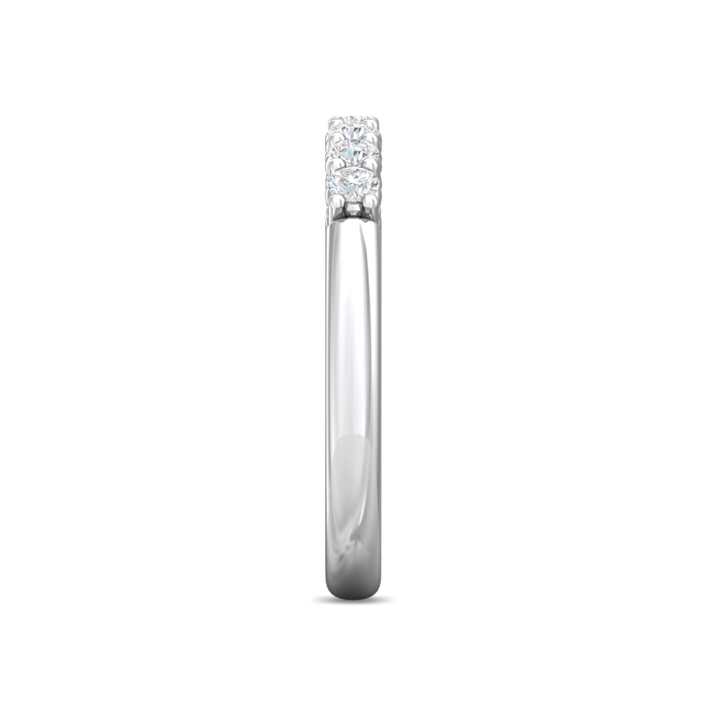 18K White Gold Wedding Band