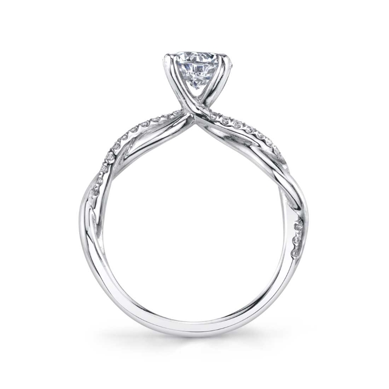 Pear Shaped Diamond Spiral Engagement Ring - Yasmine