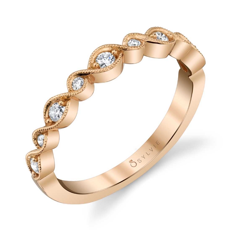 Spiral Stackable Band in Rose Gold - Valentine