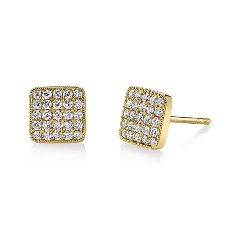Diamond Square Earrings