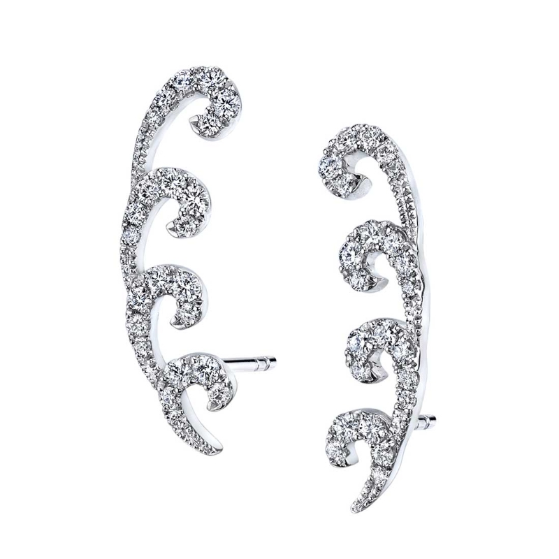 Diamond Swirl Ear Climbers