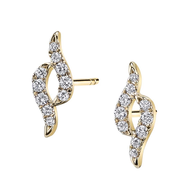Two-Row Diamond Ear Climbers