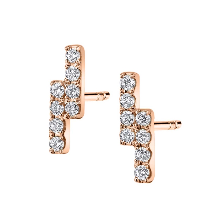 Two Row Yellow Gold Ear Climber