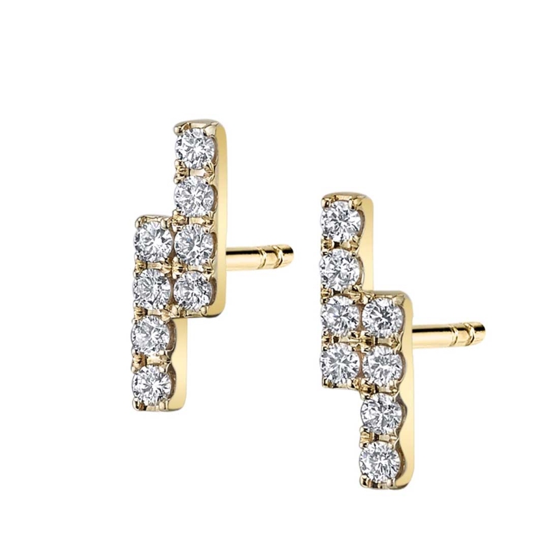 Two Row Yellow Gold Ear Climber