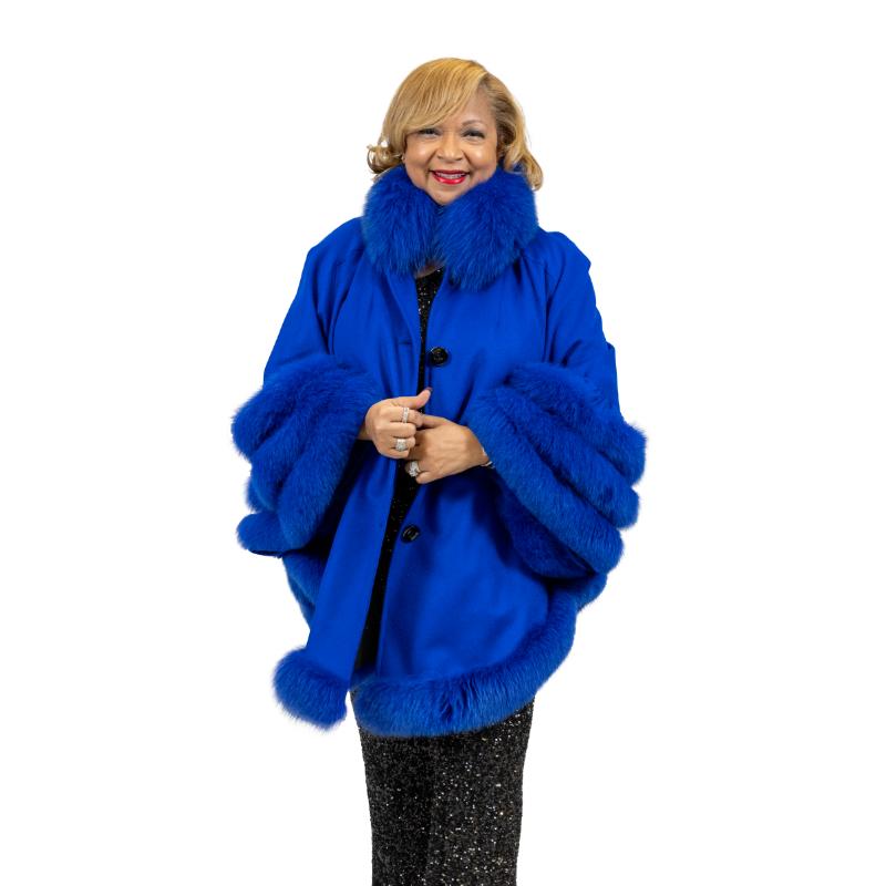 Blue Wool and Fox Cape