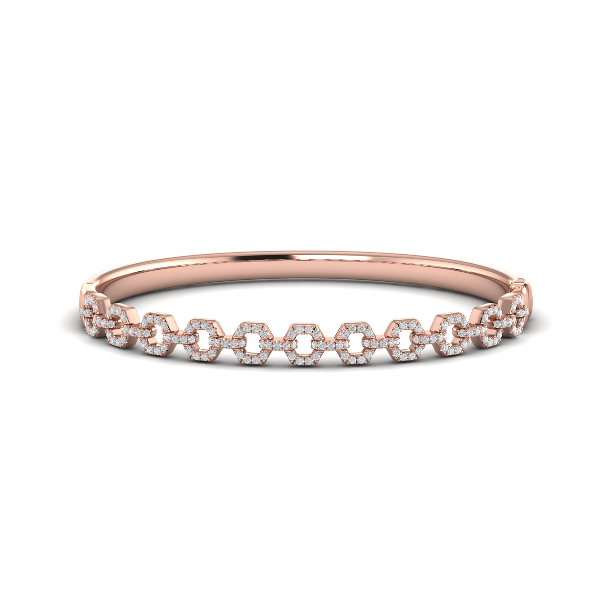 Diamond Open Link Bangle