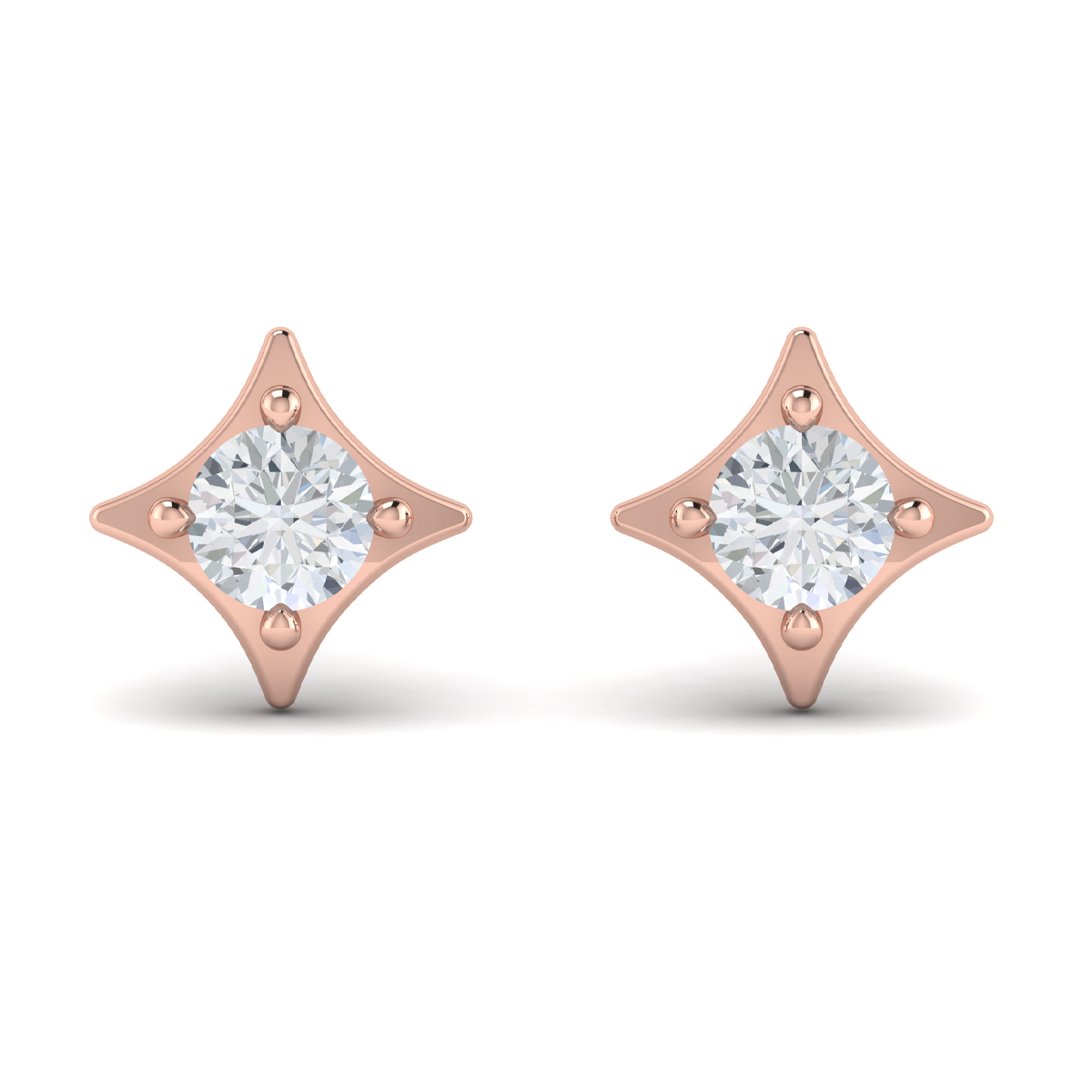Diamond Vlora Star Stud Earrings