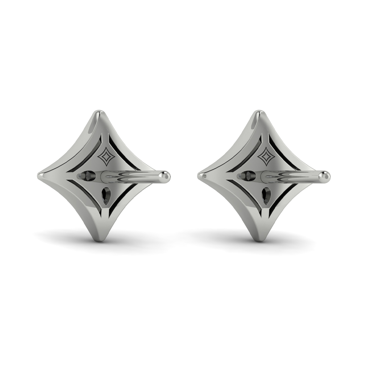 Channel Set Diamond Vlora Star Stud Earrings