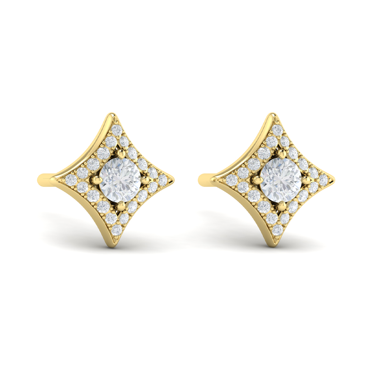 Diamond Vlora Star Stud Earrings