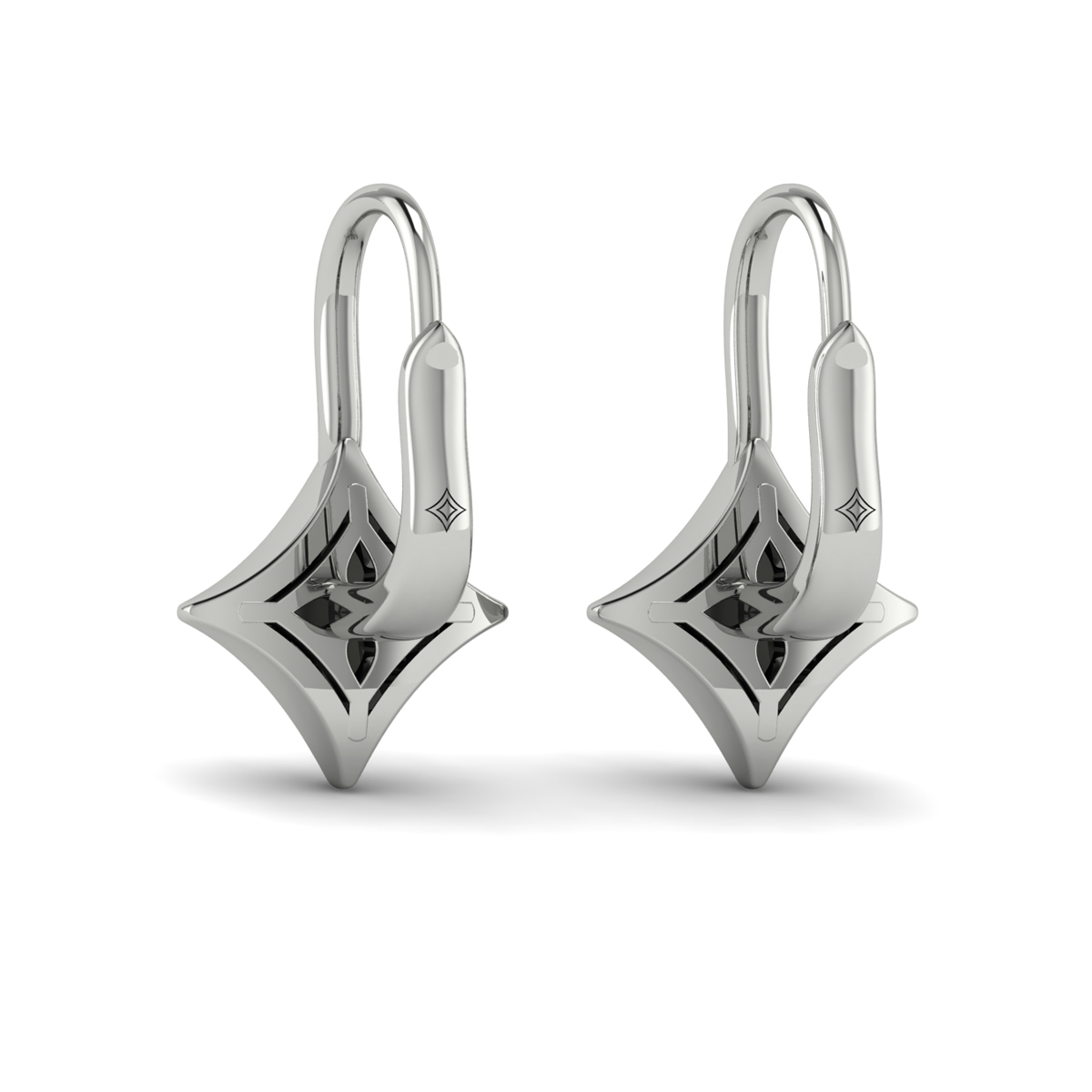 Diamond Vlora Star Channel Set Huggie Earrings