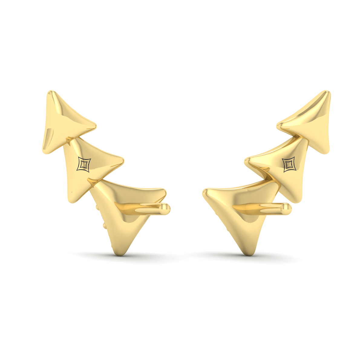 Diamond and Multi Trinity Ear Climber