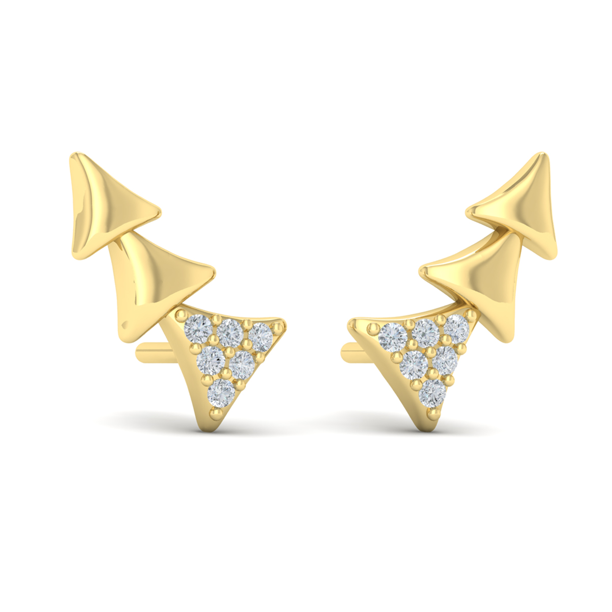 Diamond and Multi Trinity Ear Climber
