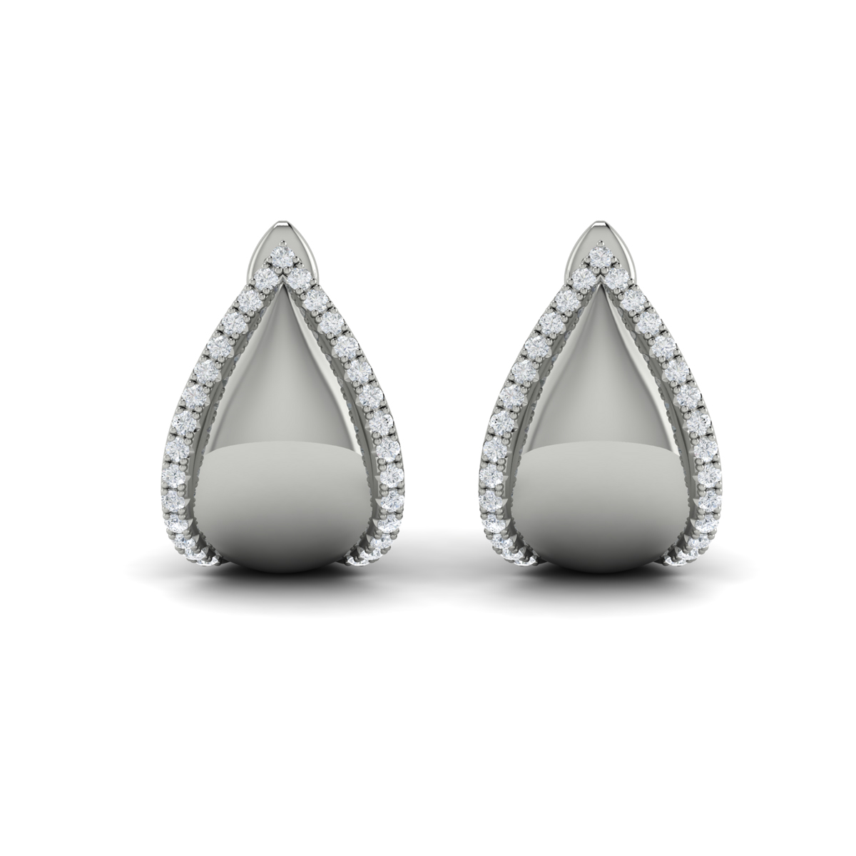 Diamond Trinity Huggie Earrings