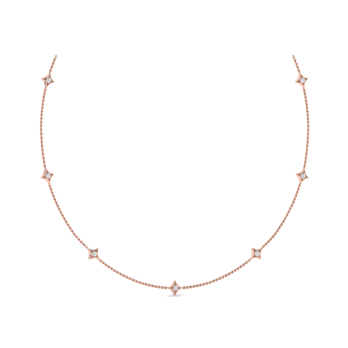 Multi Diamond Vlora Star Necklace