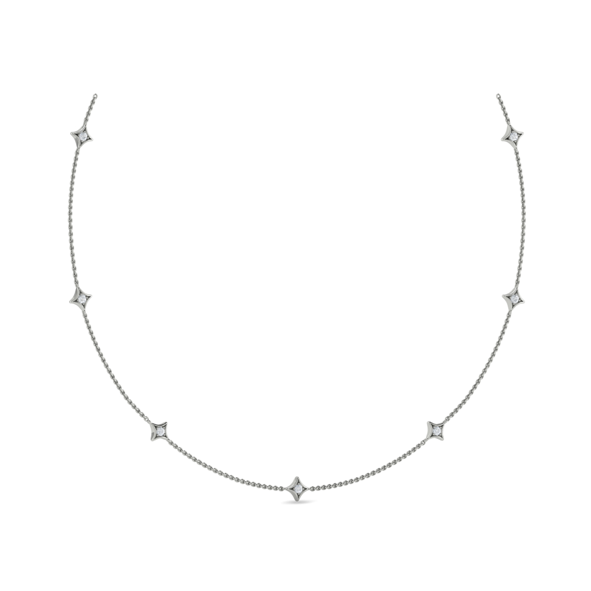Multi Diamond Vlora Star Necklace