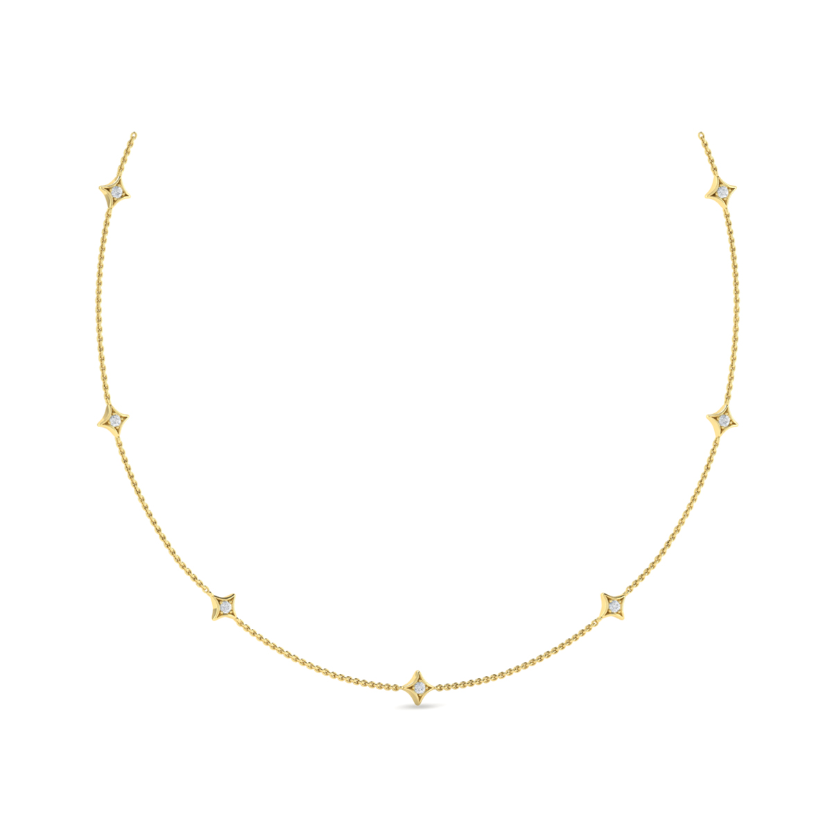 Multi Diamond Vlora Star Necklace