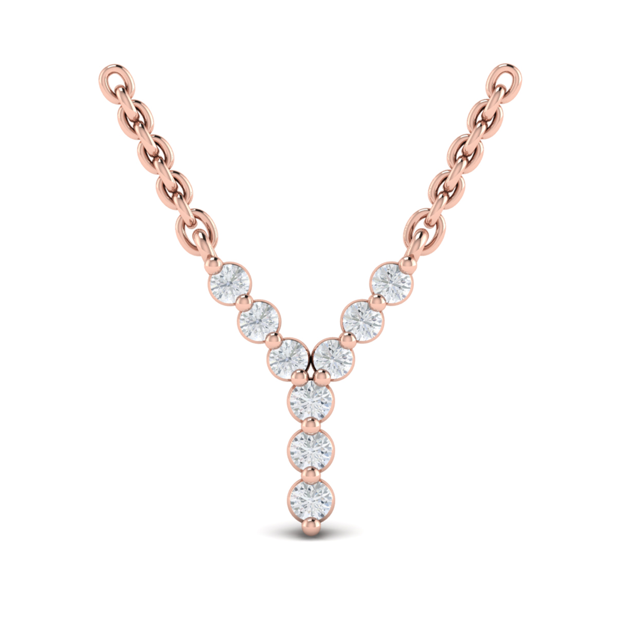 Diamond Alphabet Pendant Necklace, Y