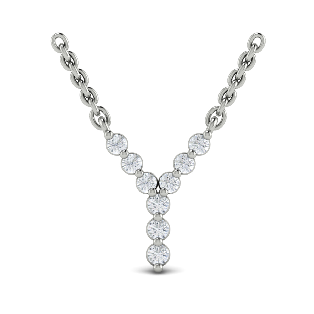 Diamond Alphabet Pendant Necklace, Y