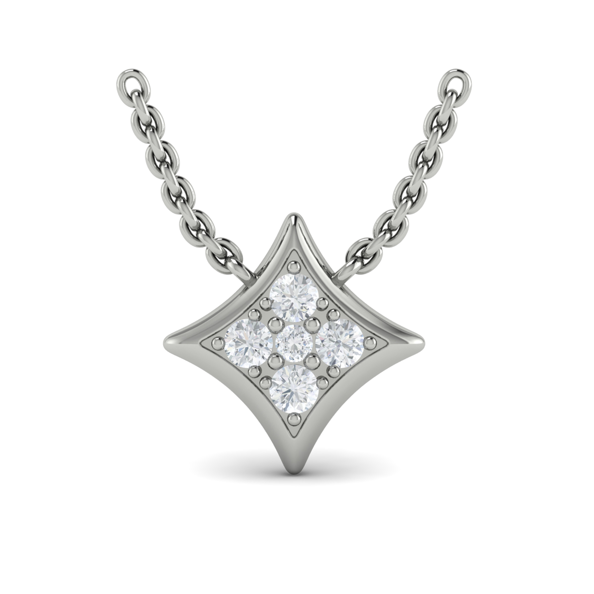 Diamond Cluster Vlora Star Pendant Necklace
