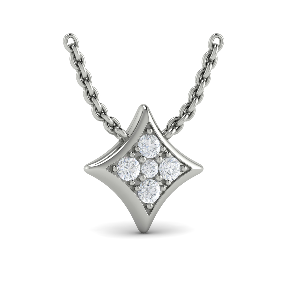 Diamond Cluster Vlora Star Pendant Necklace