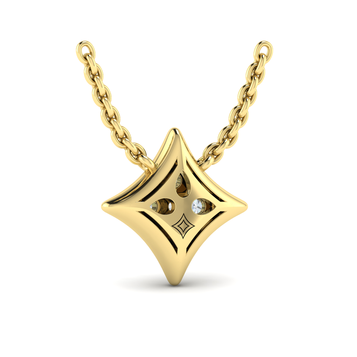 Diamond Cluster Vlora Star Pendant Necklace
