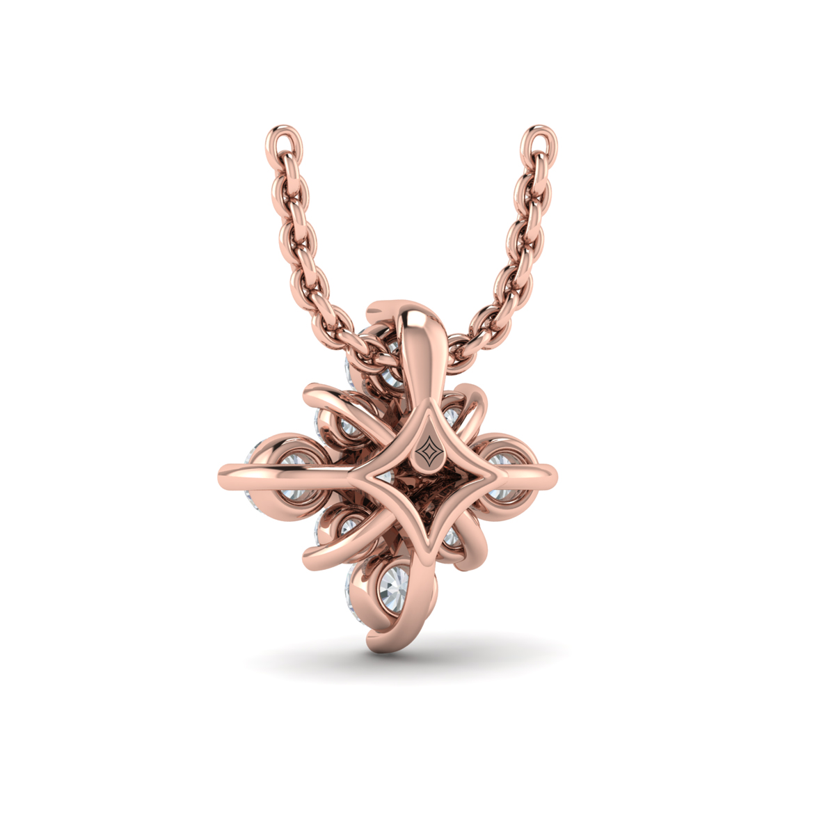 Floating Diamond Star Pendant Necklace