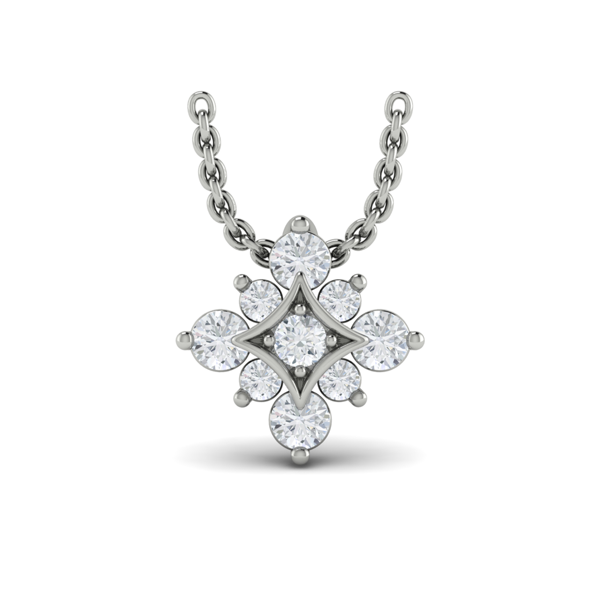 Floating Diamond Star Pendant Necklace