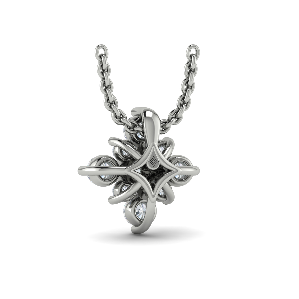 Floating Diamond Star Pendant Necklace