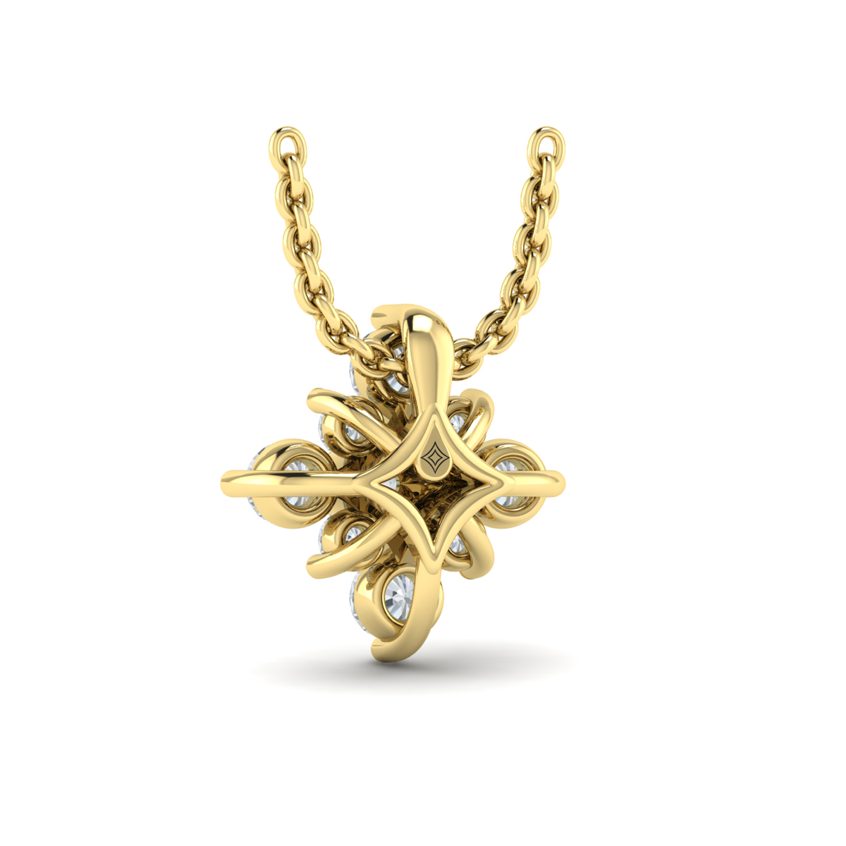Floating Diamond Star Pendant Necklace