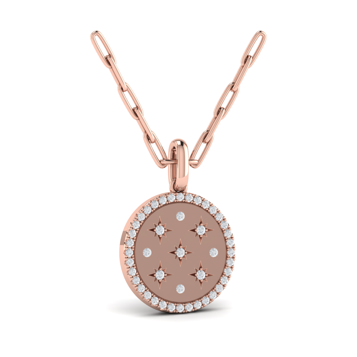 Star Diamonds and Diamond Pendant Necklace