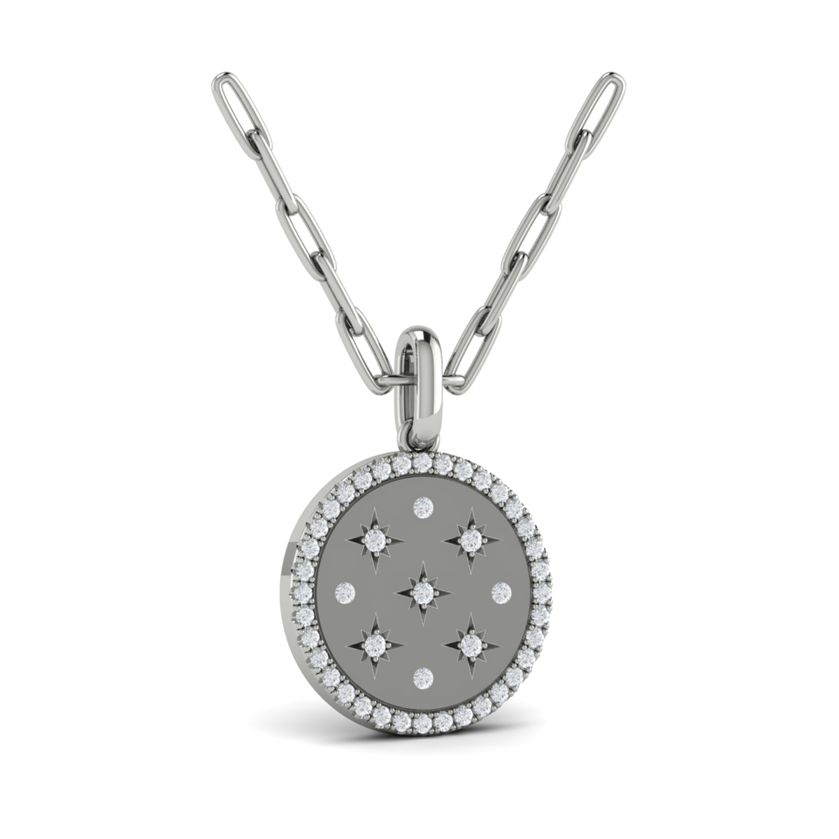 Star Diamonds and Diamond Pendant Necklace