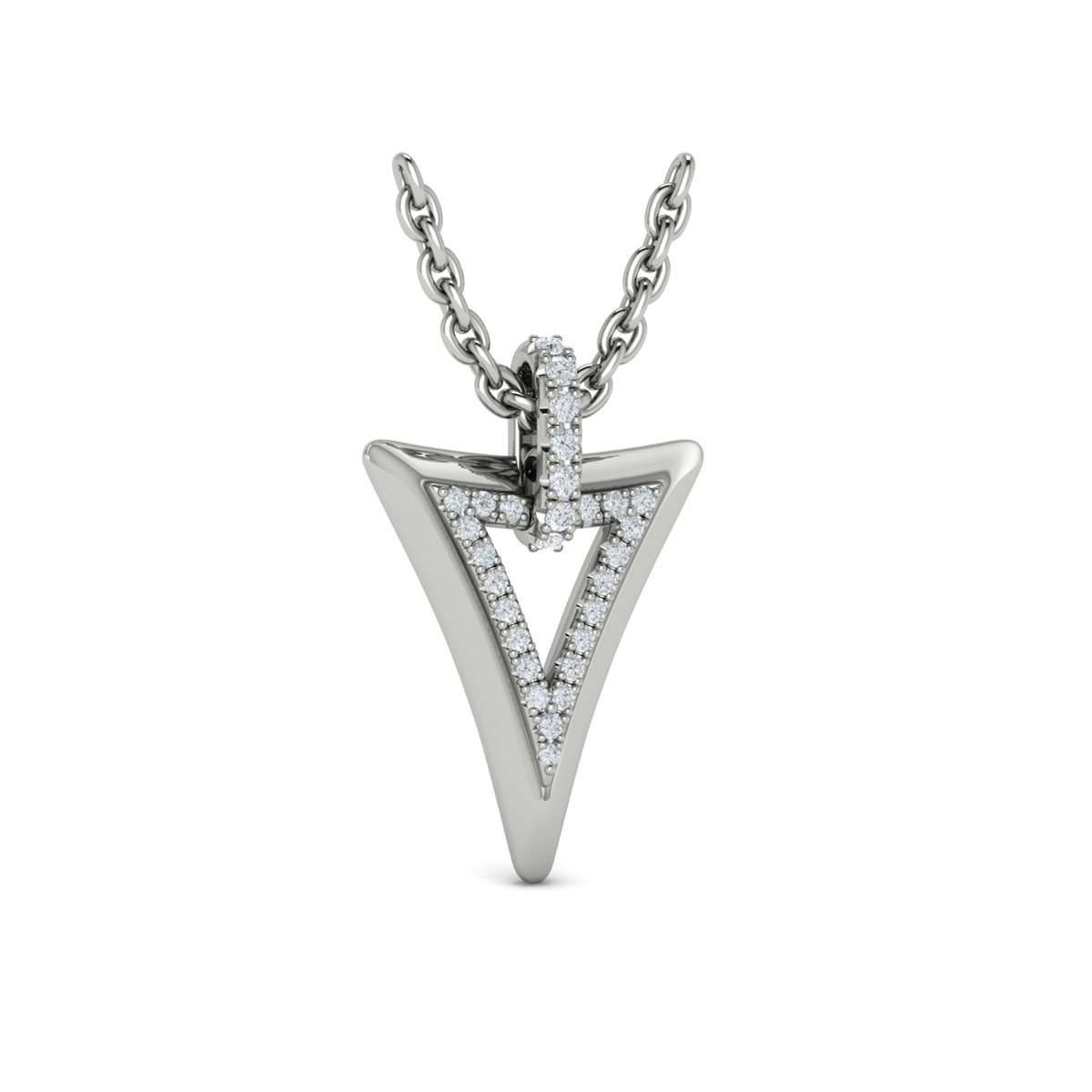 Diamond Open Double Trinity Pendant