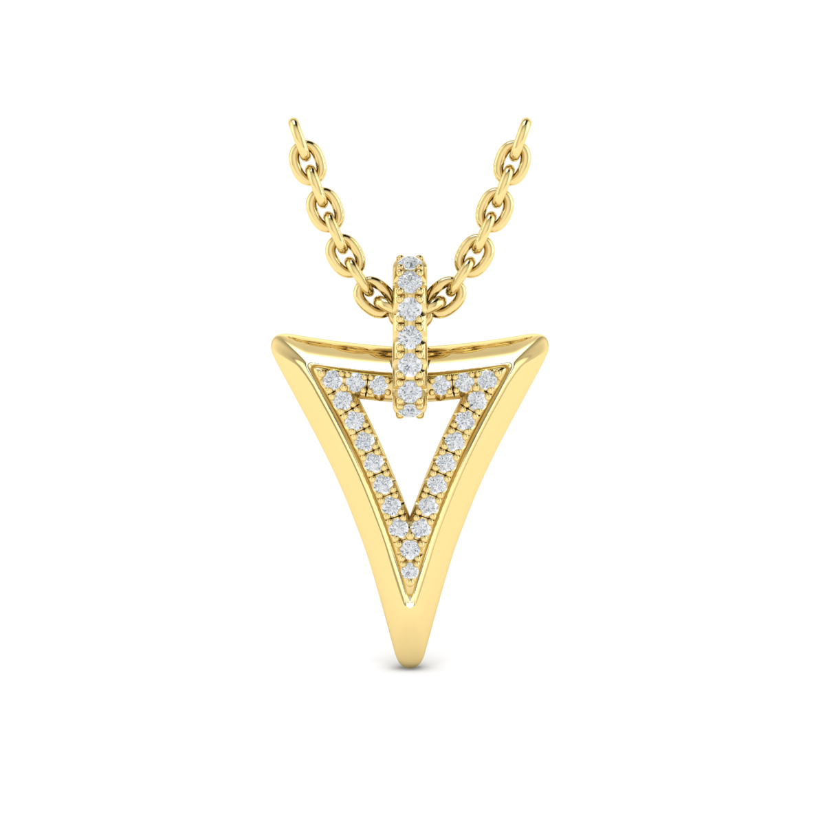 Diamond Open Double Trinity Pendant