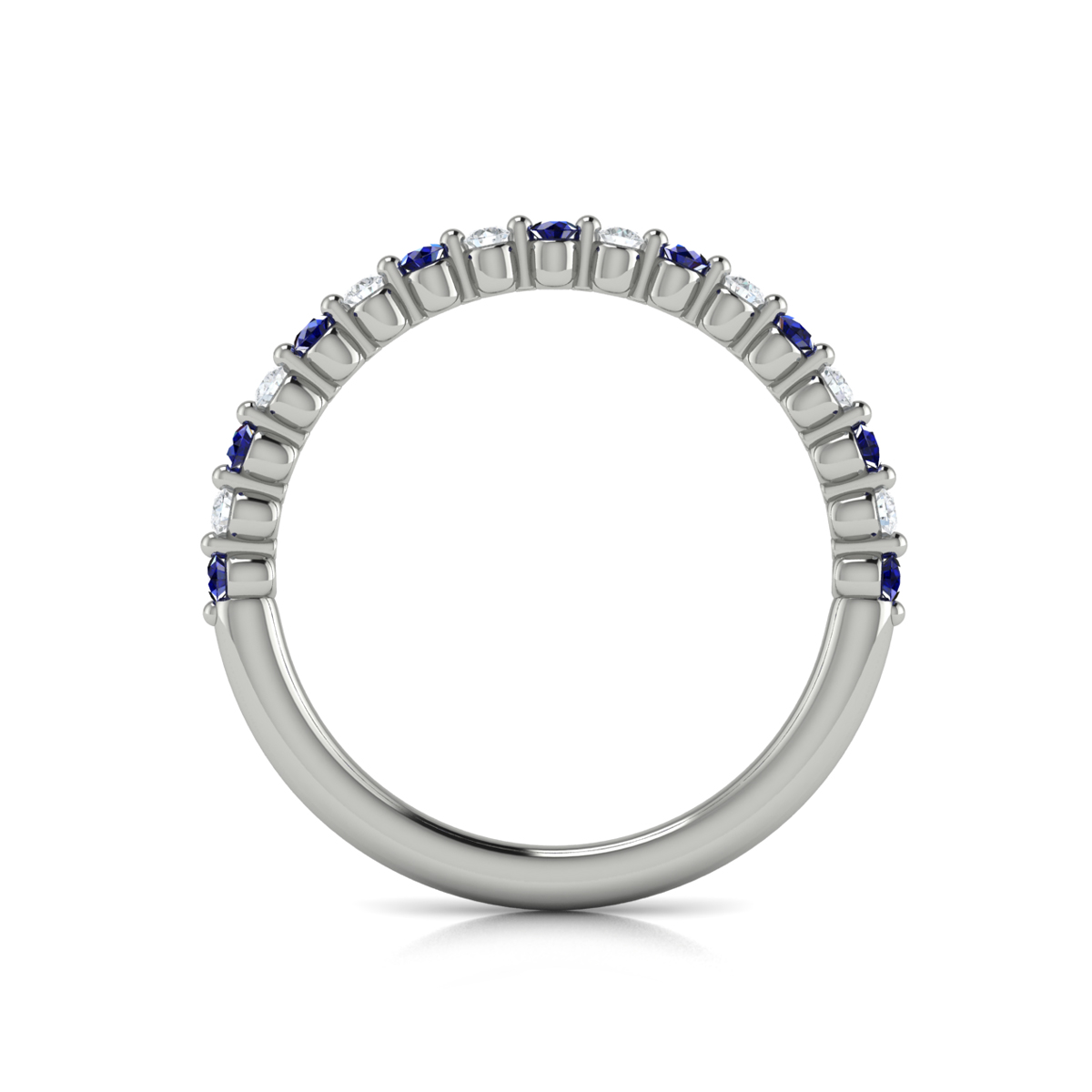 Diamond and Blue Sapphire Ring