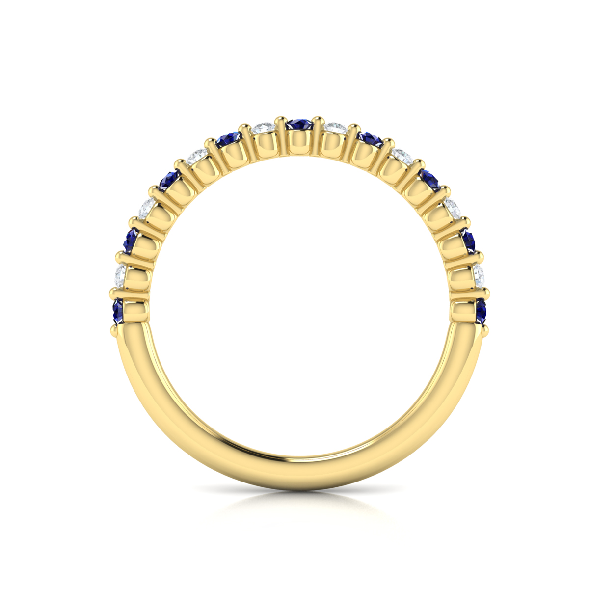 Diamond and Blue Sapphire Ring