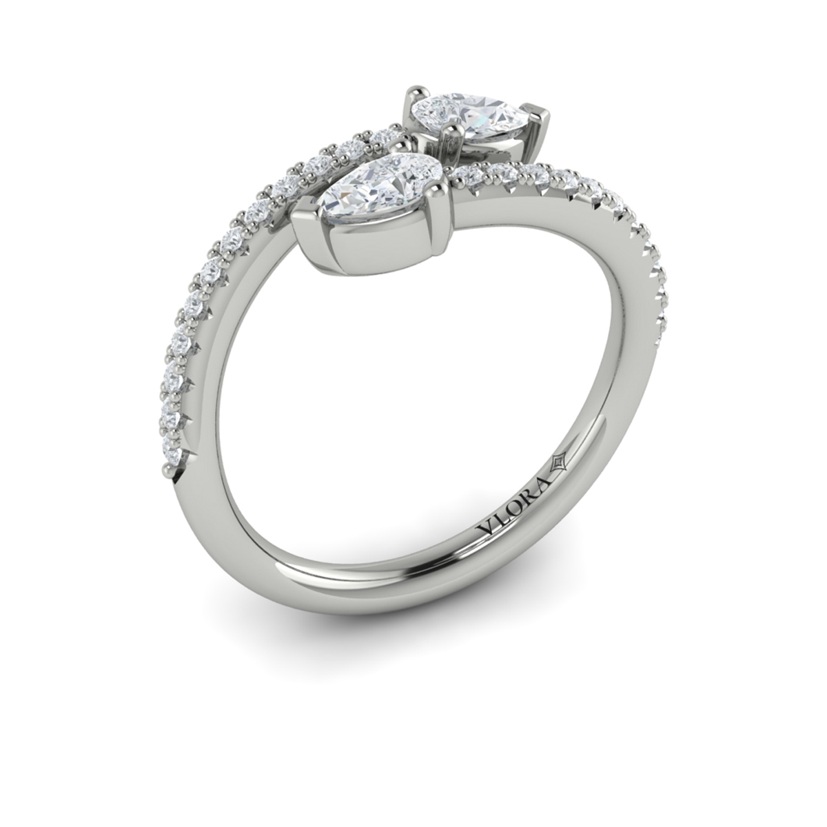 Pear Diamond Wrap Ring