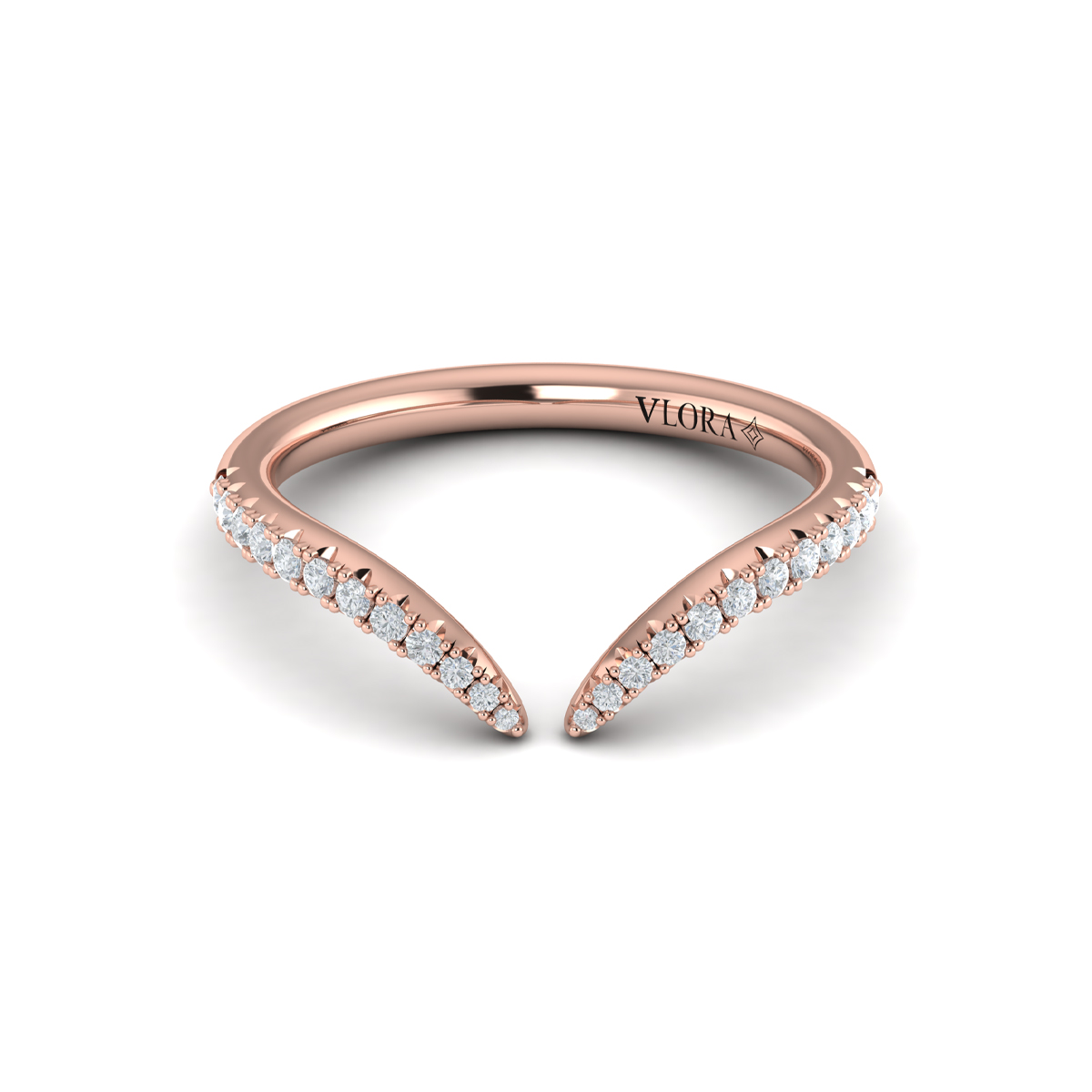Diamond Open Chevron Ring