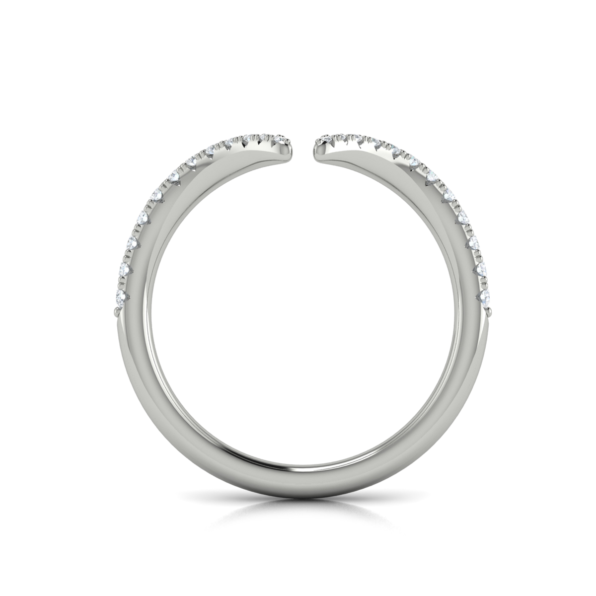 Diamond Open Chevron Ring