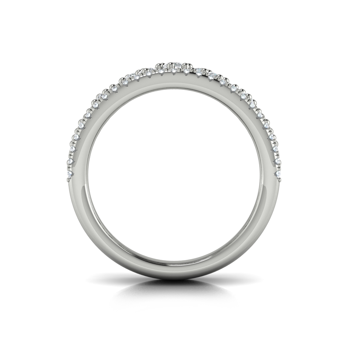 Floating Diamond Cluster Ring