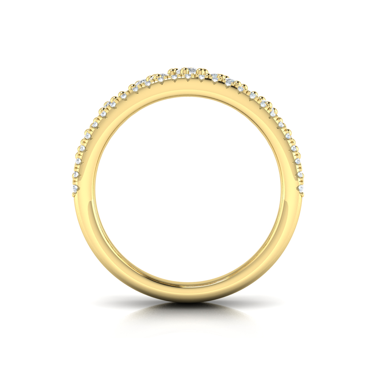 Floating Diamond Cluster Ring