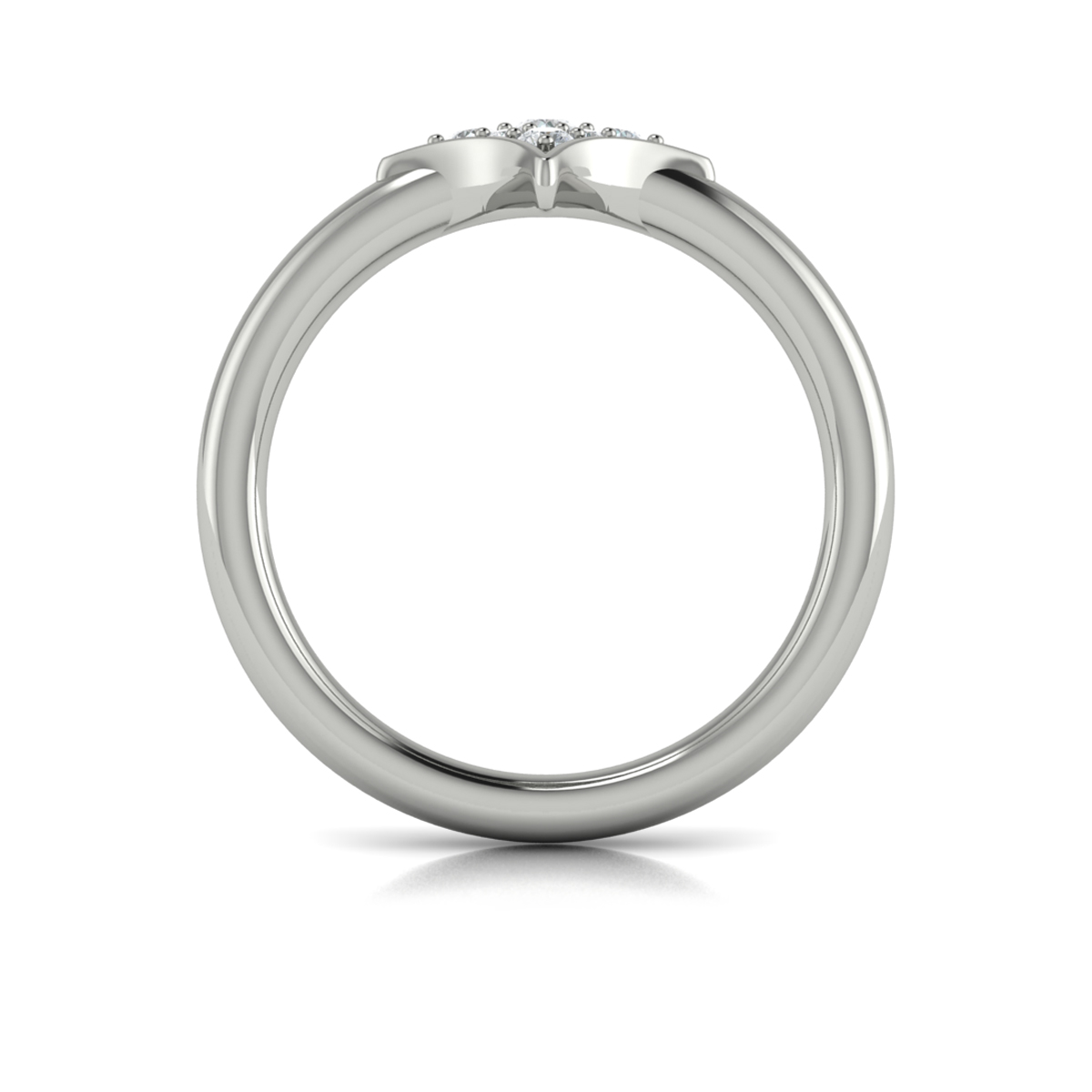 Channel Set Diamond Cluster Vlora Star Ring