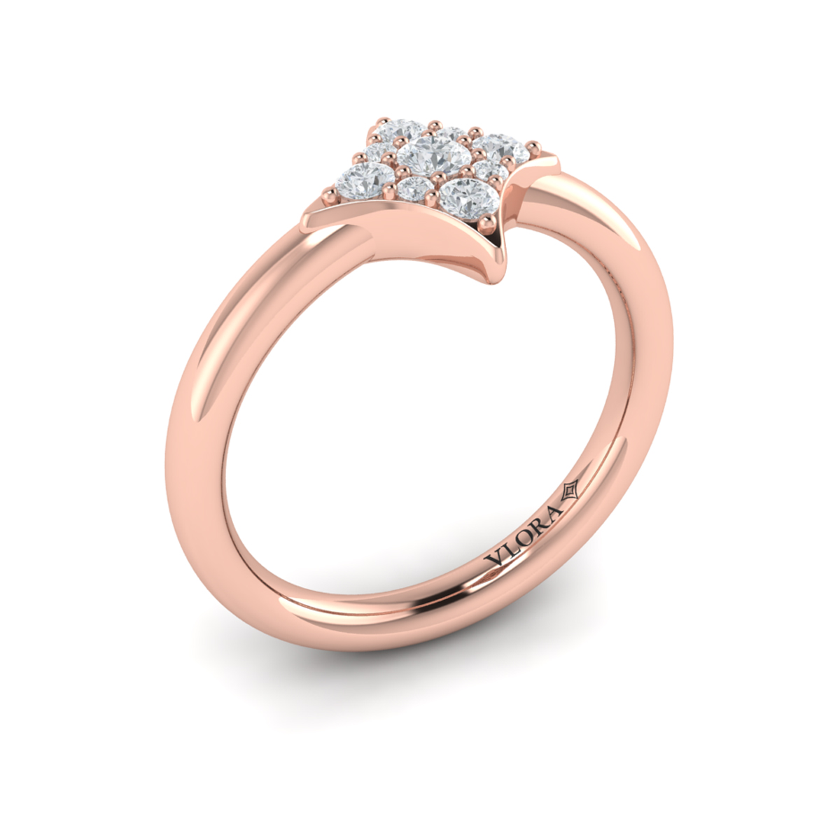 Diamond Cluster Vlora Star Ring
