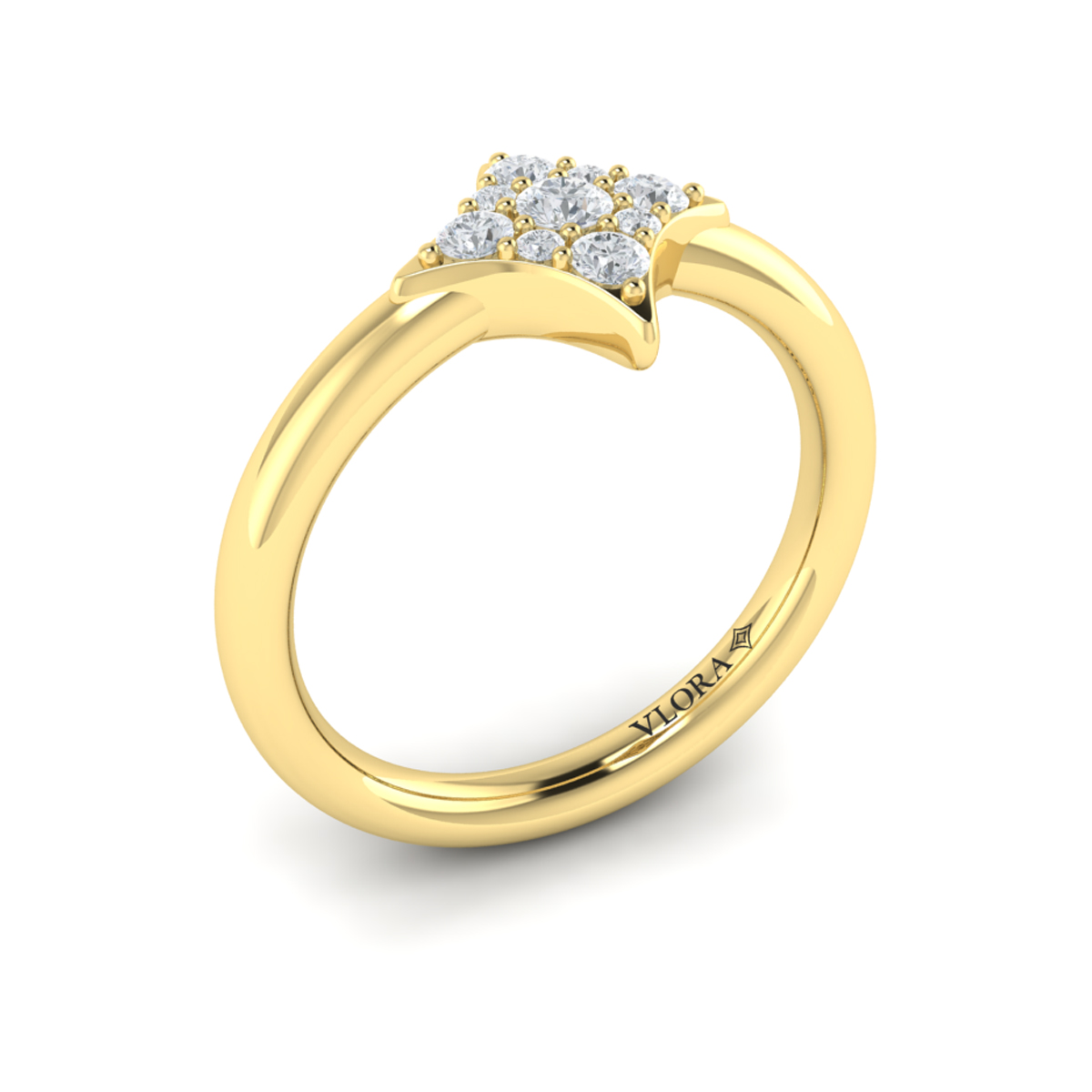 Diamond Cluster Vlora Star Ring